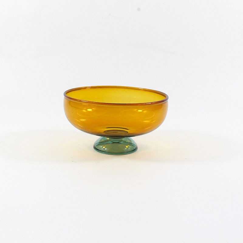 Contrast Color Glass Bowl Fruit Salad Bowl Soup Bowl Tableware Household High Temperature Resistant Transparent Instant Noodle Bowl Rice Bowl Spoon Set