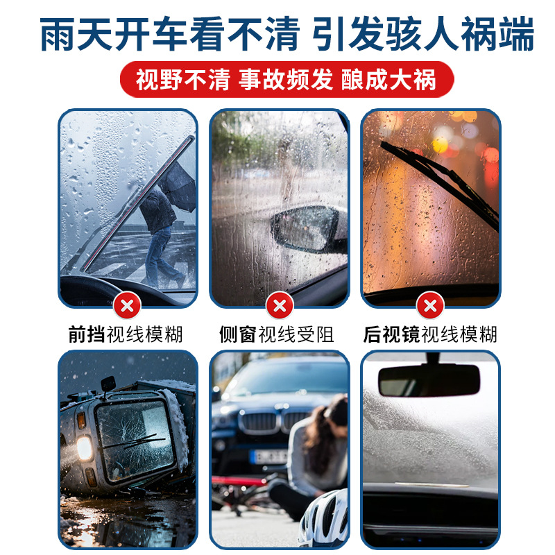 Tricycle Glass Anti-Fog Agent Nano Coating Car Defogger Rainy Day Rearview Mirror Front Windshield Defogger