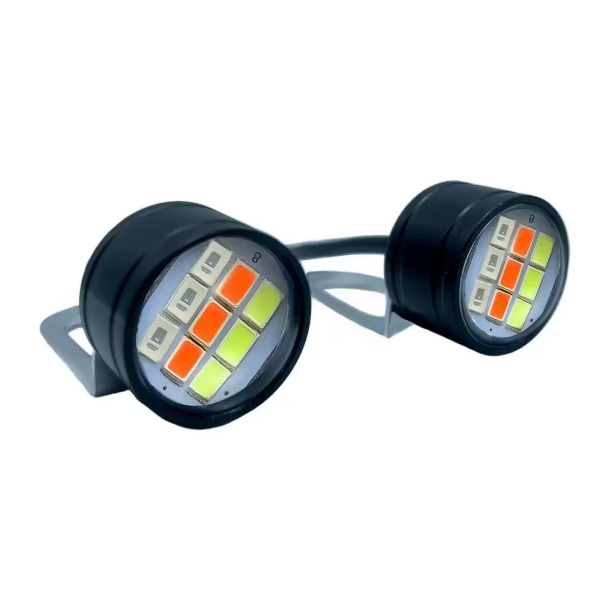 Colorful Eagle Eye Flashing Light Car Motorcycle Ghost Fire Modified Light 12Vled Highlight Rogue Light Rgb Color Changing Light