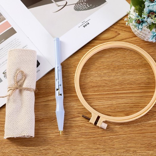 Factory direct Russian stamp embroidery fabric wool embroidery DIY material trembles with stamp Music Special