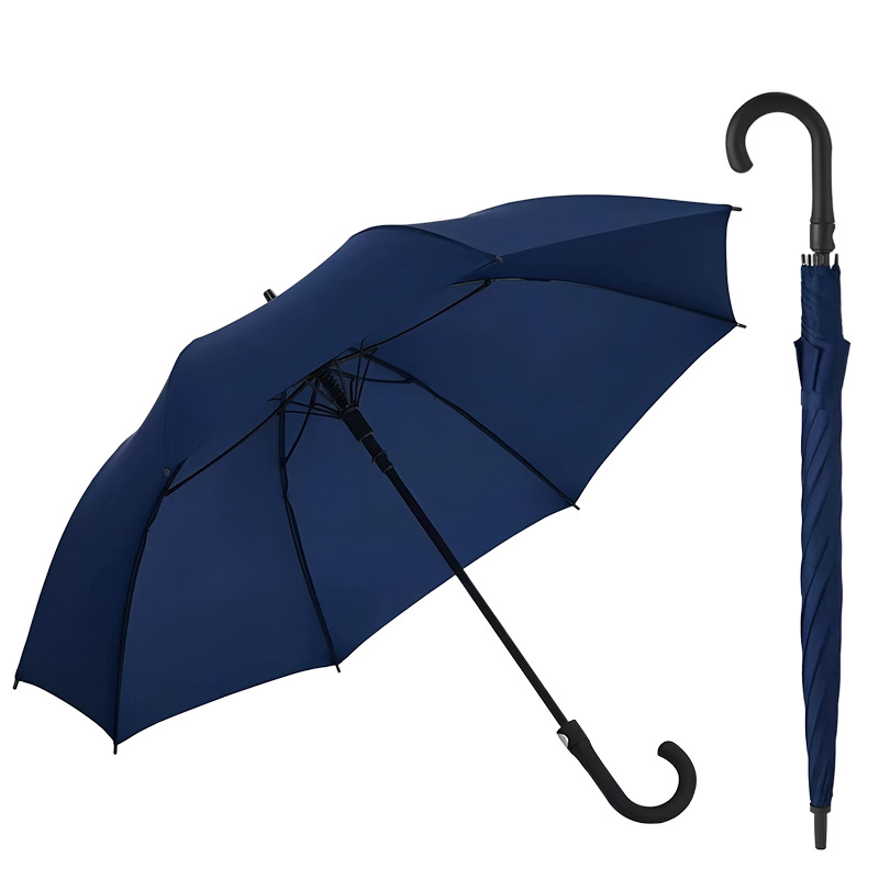 Umbrella Large Double Umbrella Curved Hook Golf Umbrella Custom Pattern Rain or Shine Umbrella Wholesale Vinyl Business Umbrella