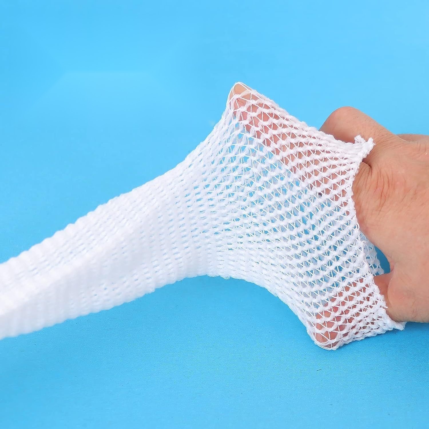 Cross-Border Breathable Mesh Cap Tubular Bandage Spandex Arm Calf Finger Elastic Tubular Mesh Bandage