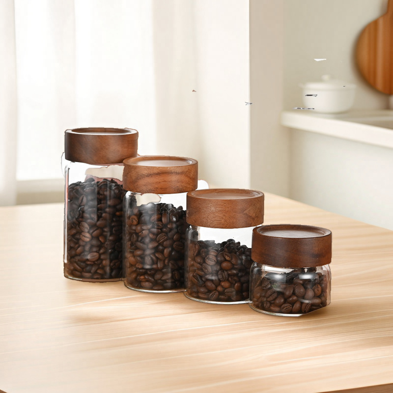 Банка для хранения из высокоборо-силикатного стекла, герметичная стеклянная бутылка, прозрачная банка для хранения закусок