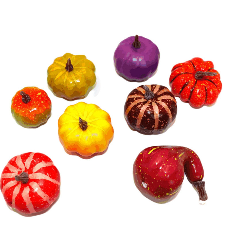 Cross-Border Harvest Festival Artificial Pumpkin Decorations Thanksgiving Foam Artificial Vegetable Restaurant Window Props and Decorations