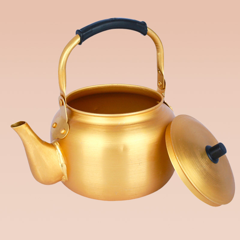 Yellow Aluminum Pot Aluminum Kettle Aluminum Teapot Korean-style Rice Wine Pot Warm Wine Pot Household Large Capacity Gas Gas Boiler