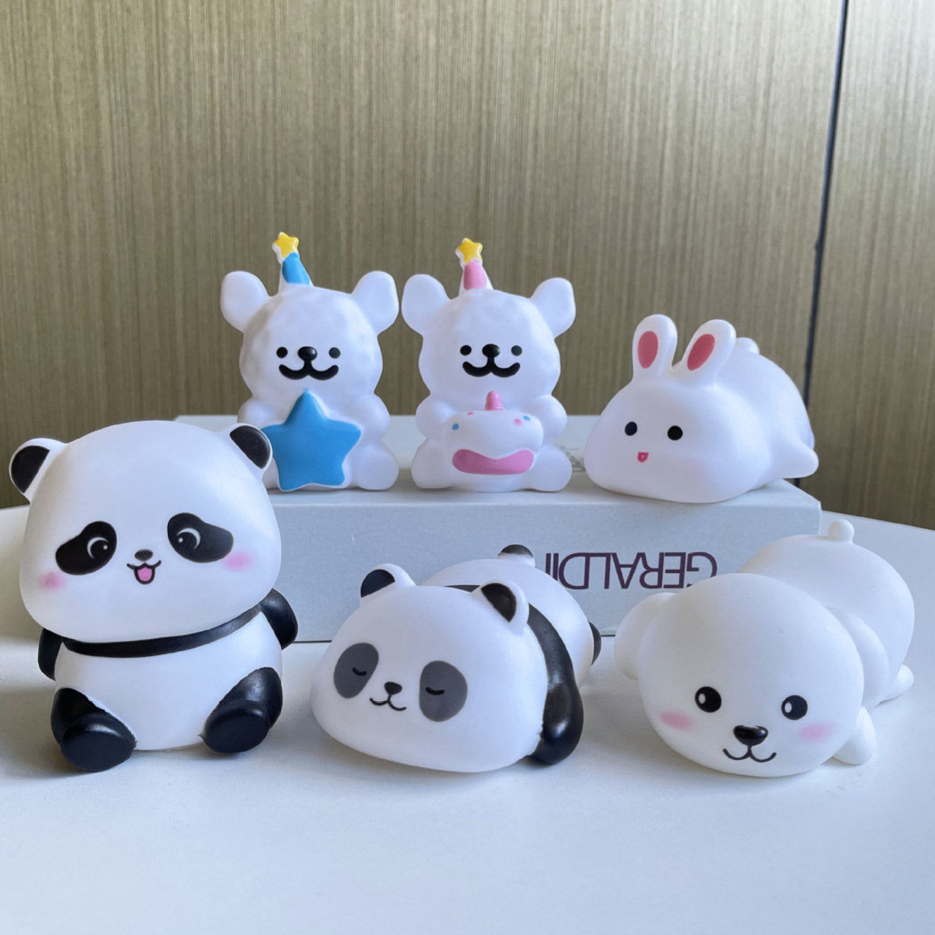 Кросс-бордерные виниловые украшения для дня рождения в виде мультяшного панды, щенка, пони, ночник, оптовая подвеска для обуви