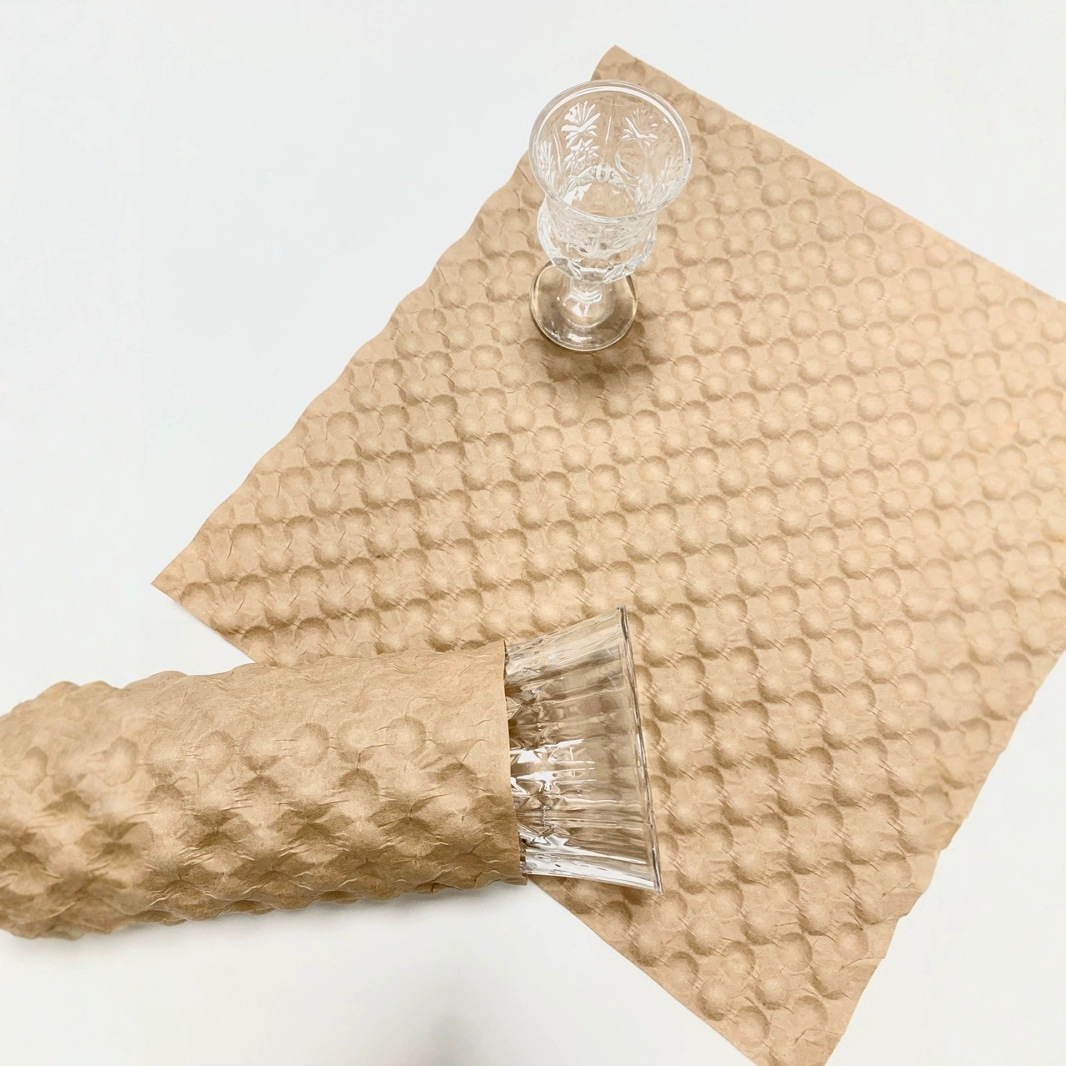 Buffer foam paper glass bottle degradable ceramic packaging paper filling kraft paper express transport packaging kraft paper