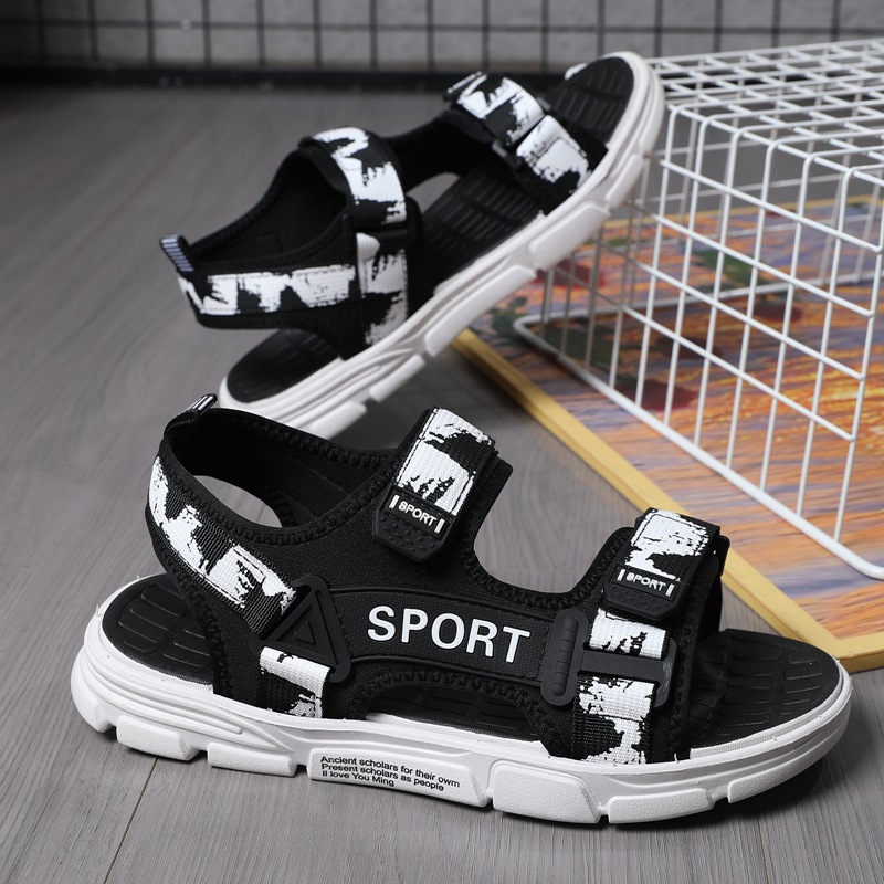 Сандалии мужские новые модные спортивные повседневные двойного назначения сланцы для вождения нескользящие уличные 39-45 размер