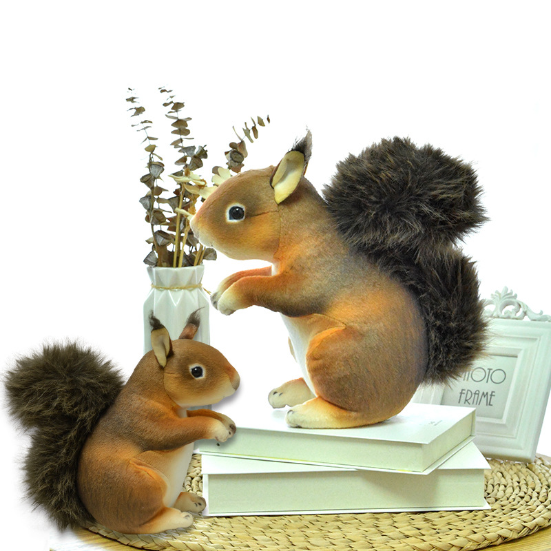 Плюшевая игрушка белка, симуляция, милая белка, домашний декор, комфортная кукла для детей