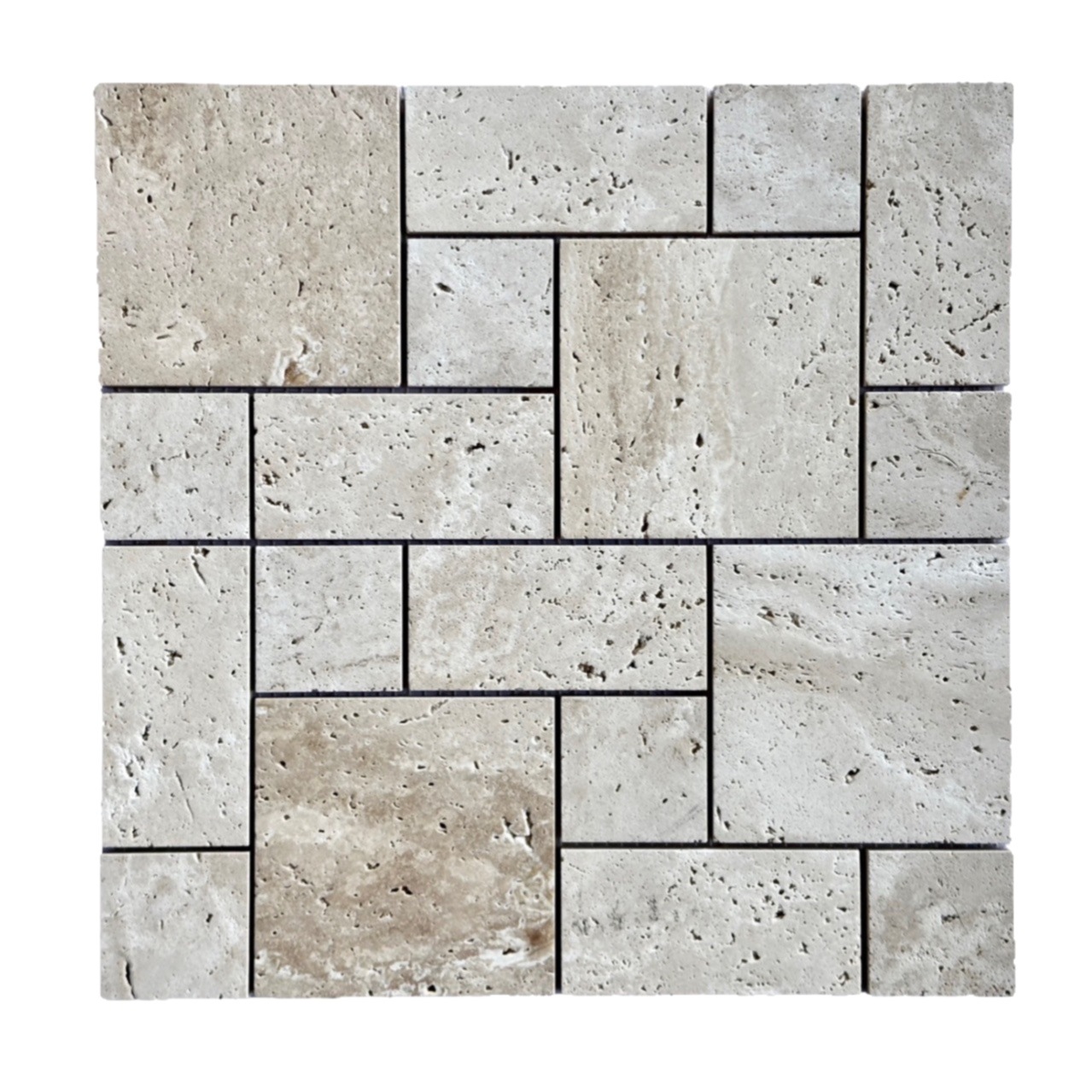Lime stone marble mosaic Roman castle villa homestay non-slip stone travertine base floor tile