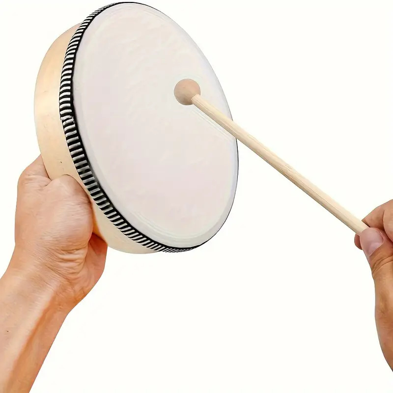 6/8/10 inch tambourine with drumstick orff percussion music teaching aid