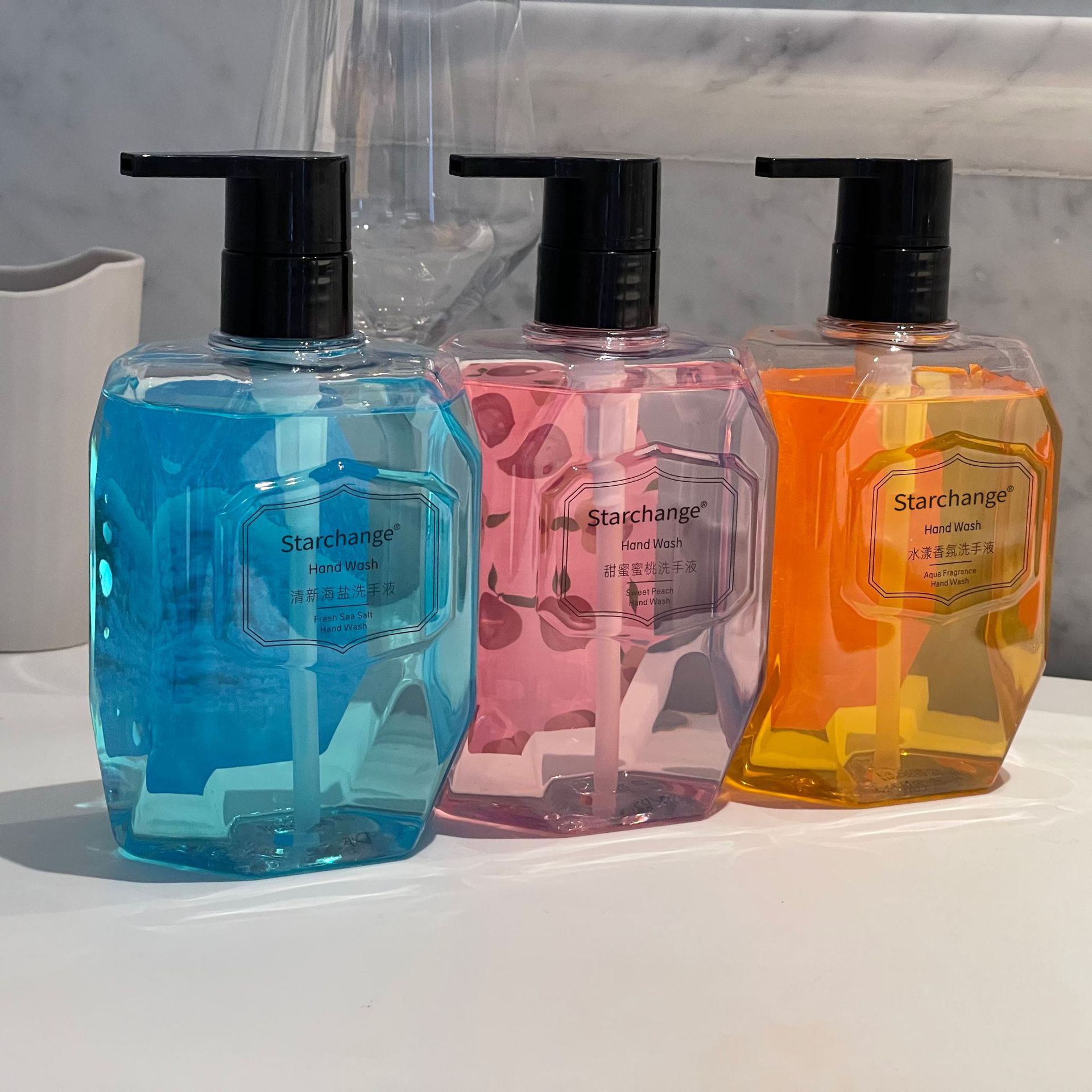 Антисептик для рук с морской солью Xiaohongshu, персиковый аромат, жидкость для очищения и ухода, не повреждает кожу рук