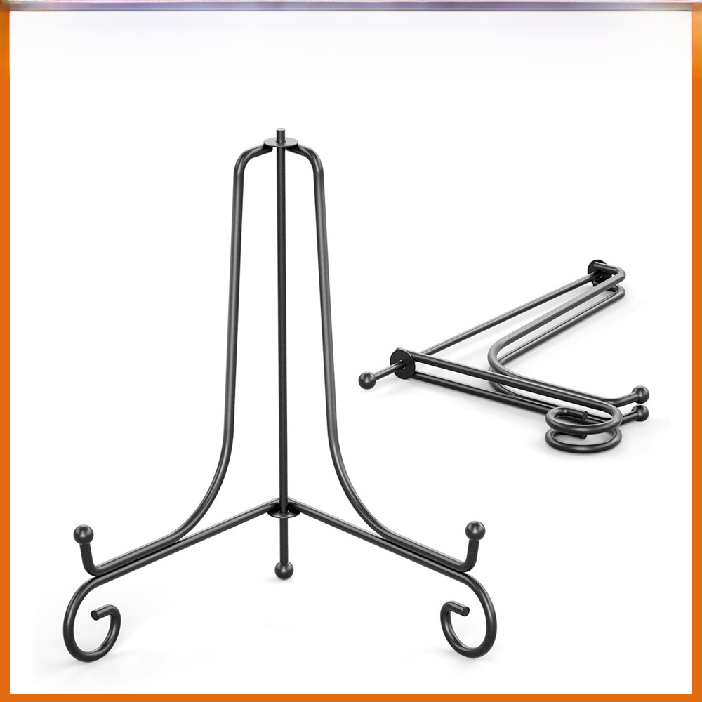 Foldable Tripod Wrought Iron Bracket European Simple Metal Ornament Bracket Tea Cake Photo Frame Plate Display Stand