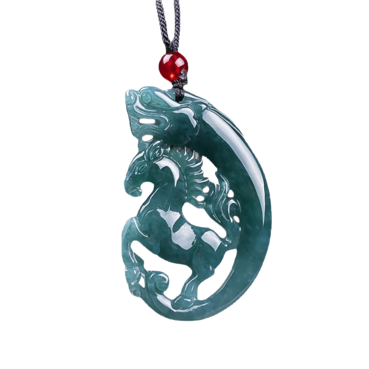 Natural Jade A-Grade Jade Pendant Horse Brand Pendant Ice Jade Men's and Women's Pendant Jewelry Jade Jade Pendant Wholesale