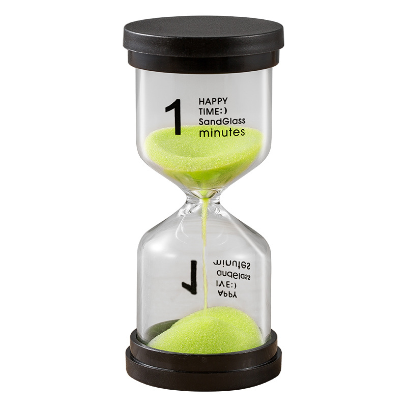 Manufacturer Wholesale Black Cover Hourglass Timer 1/3/5/10/15/20/30/45/60 Points Creative Gift Hourglass
