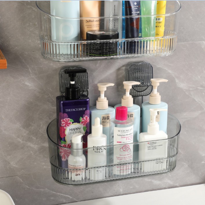 Suction Cup Storage Rack Punch-Free Wall-Mounted Toilet Bathroom Bath Toilet Washstand Kitchen Storage Box