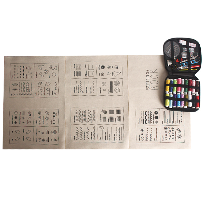 Cross-border Stitch Book Needle Loose-leaf Book DIY Stitch Book Handmade Fabric Embroidery Square Needle Book