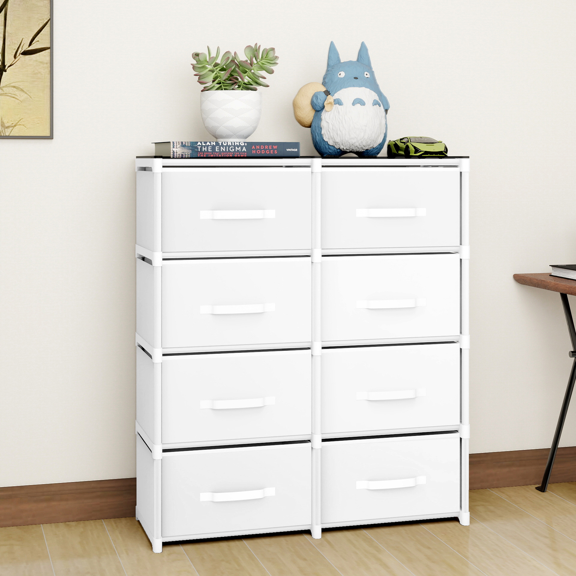 Bookcase Storage Cabinet Household Removable Non-Woven Multi-Layer Cabinet Bedroom Bedside Table Clothes Storage Toy Storage Cabinet