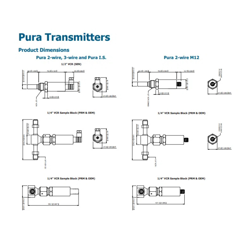 Michell Pur-2W-M12-Aa Ultra-Pure Humidity Transmitter British Michell Instruments