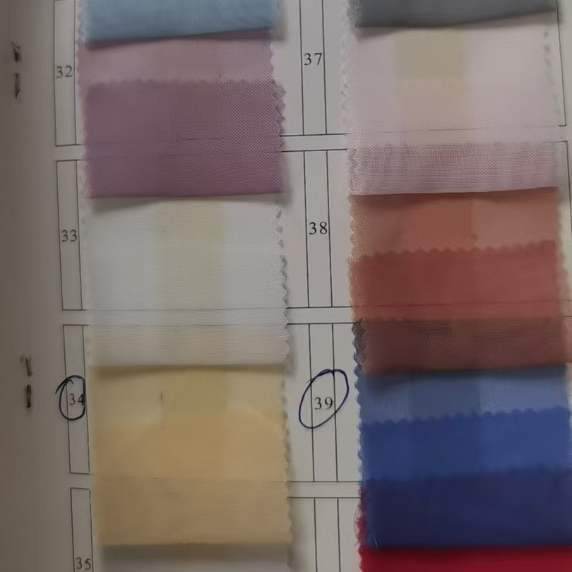 Cross-Border Single String Terylene Pure Color Blackout Curtain Fabric 45Gsm300Cm Source Manufacturer Fabric in Stock