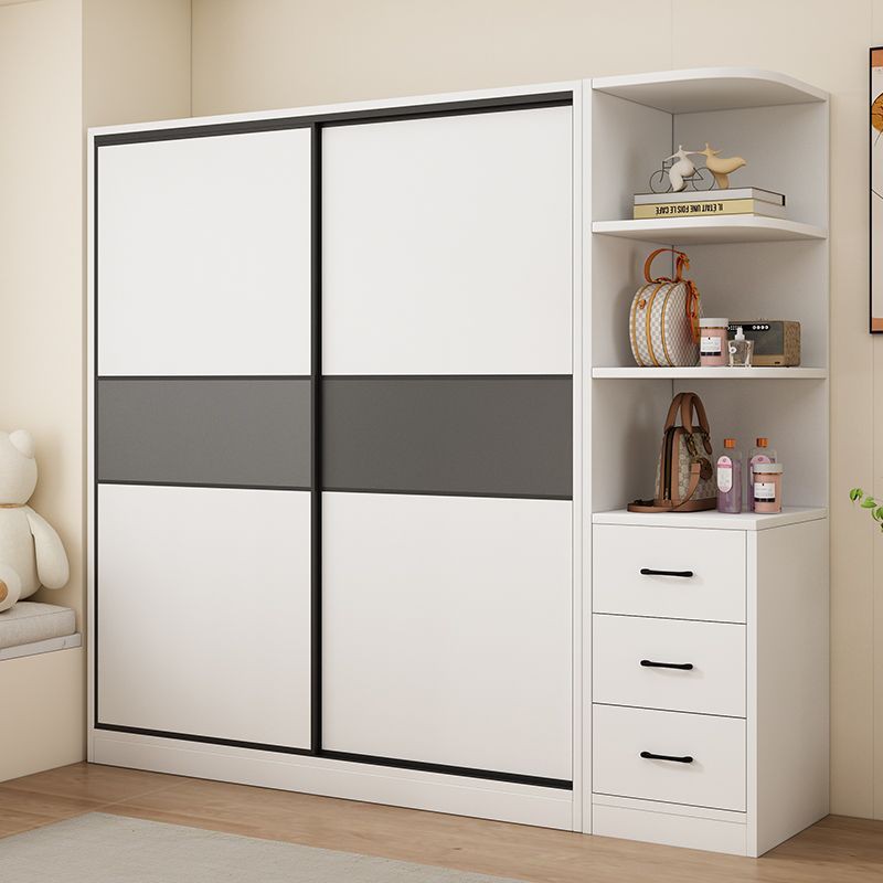 Шкаф Aoyimai для дома, спальня, раздвижные двери, многоуровневый шкаф, простой, маленькая квартира, раздвижные двери, высота, без краски, для аренды