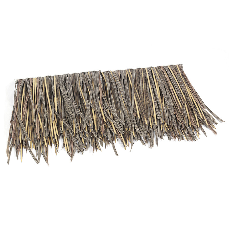 Factory Processing Shade-Covering Roof Decorative Grass Plastic Pvc Flame-Retardant Grass Odorless Straw Umbrella Indoor Grass