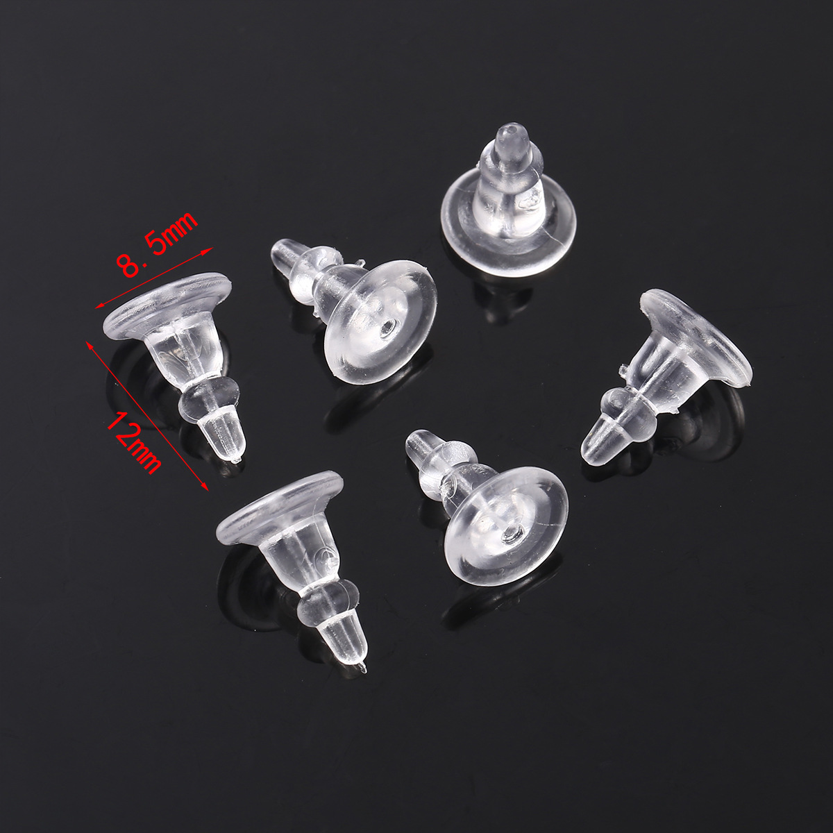 Ear Plug Accessories Transparent Silicone Extended Ear Plug Pagoda-Shaped Earring Accessories Anti-Puncture Anti-Oxidation Anti-Allergic Wholesale