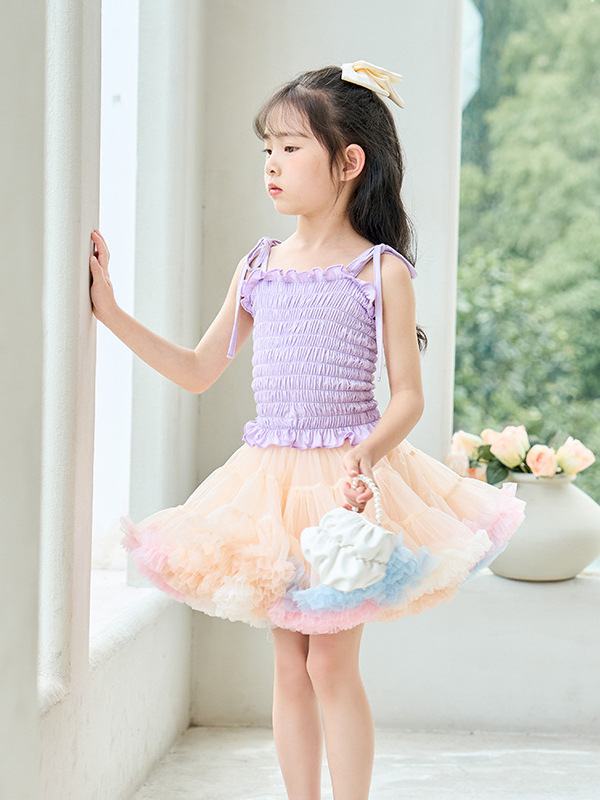 Rabbit Skirt Leaf Second Generation Class A Tutu Skirt Girls Skirt Autumn and Winter New Mesh Puff Skirt Convex Skirt Women