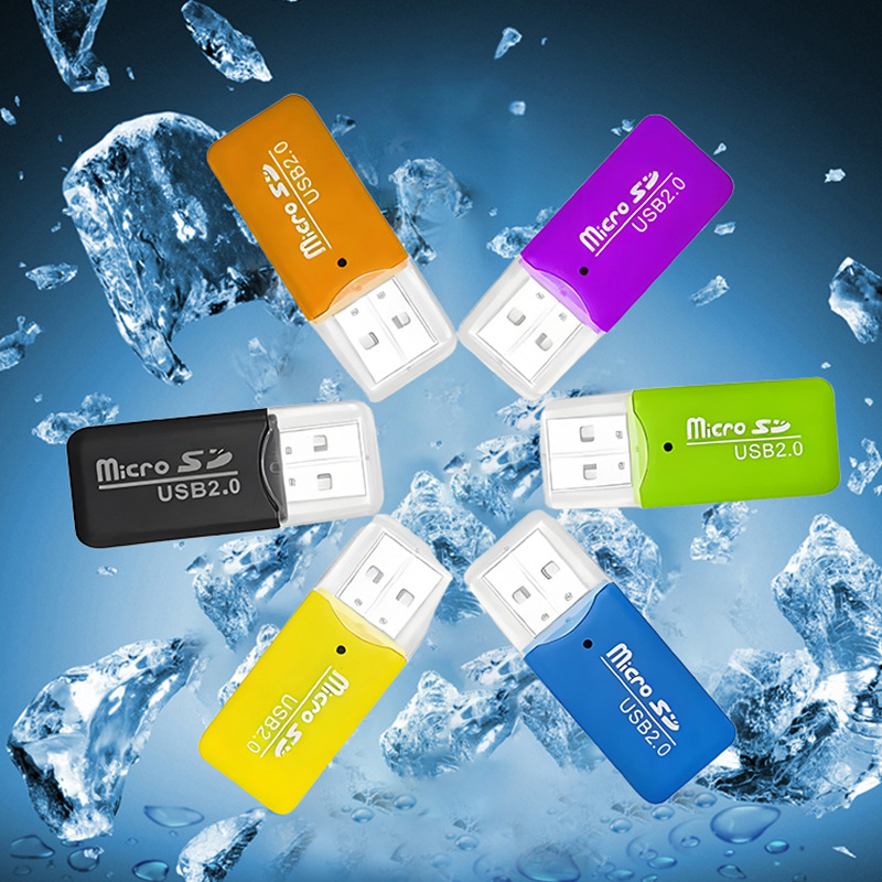 Source Manufacturer Wholesale Mini Usb2.0 Card Reader High-Speed Memory Card Tf Card Kidsren's Camera Card Reader in Stock