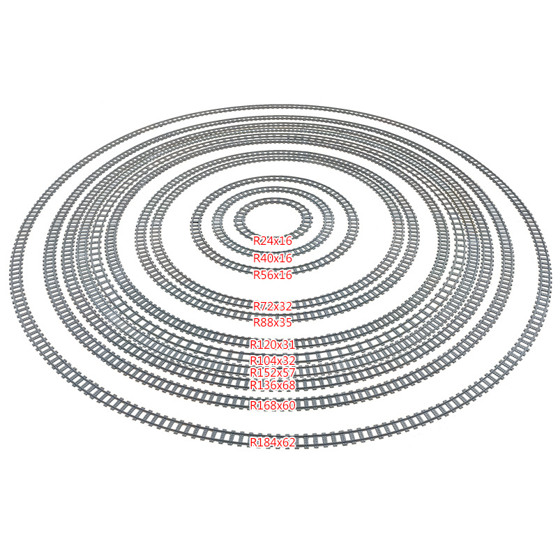 City Train Building Blocks Track Train Straight Rail Bent Rail Soft Rail Parts Parts Assembly Toys