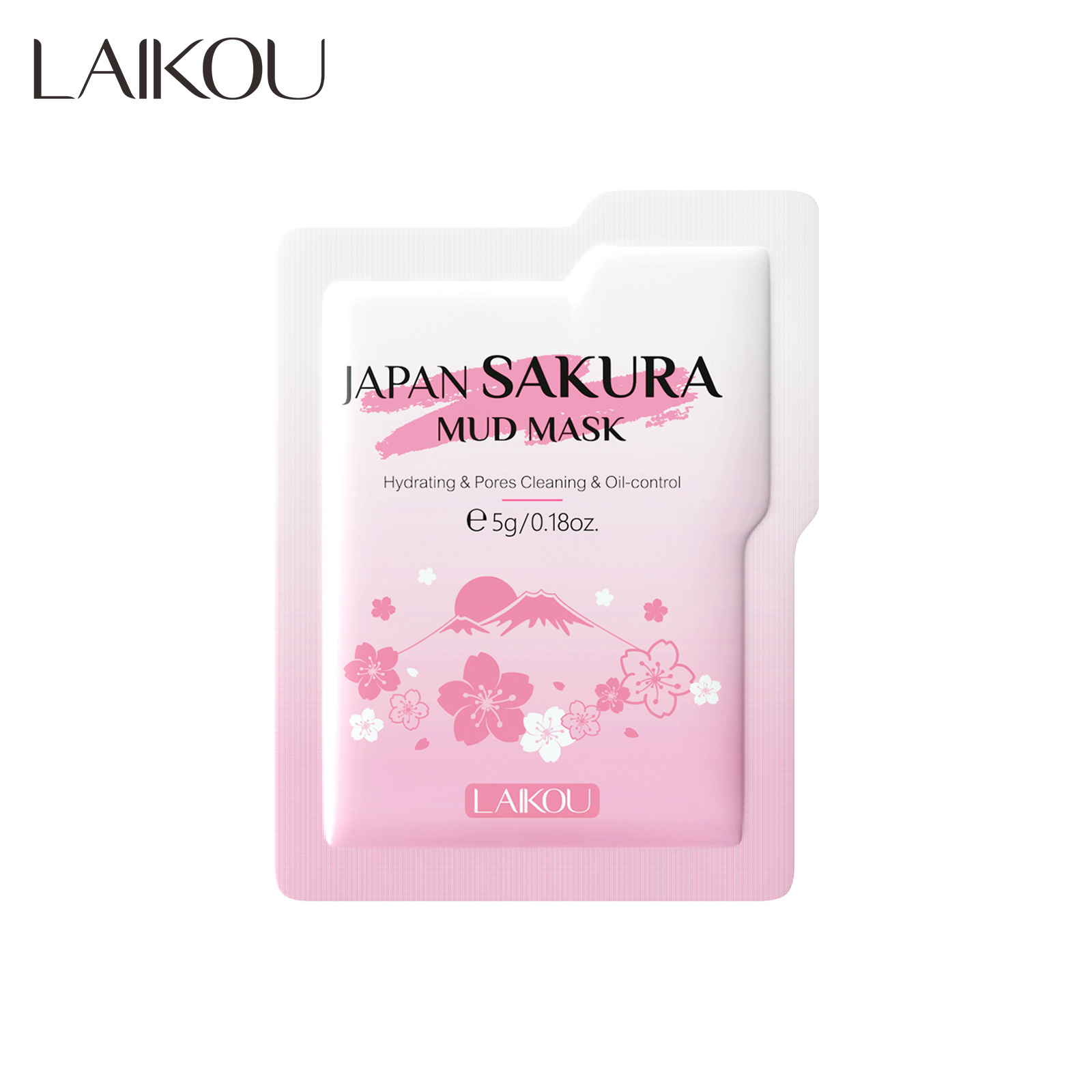 New Product Laiko Sakura Mud Mask Single Pack 5g Cleans Pores, Hydrates and Moisturizes Cross-Border Manufacturer Ready Stock