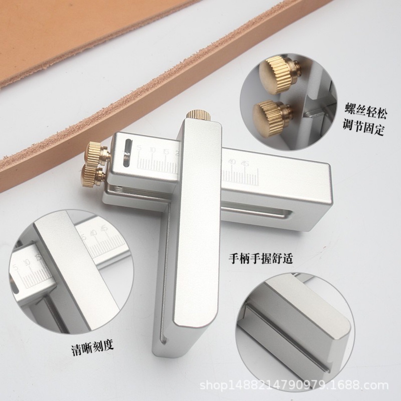 Belt strip cutter aluminum alloy sandblasting oxidation mini strip cutter hand vegetable tanning leather tool cutting strip