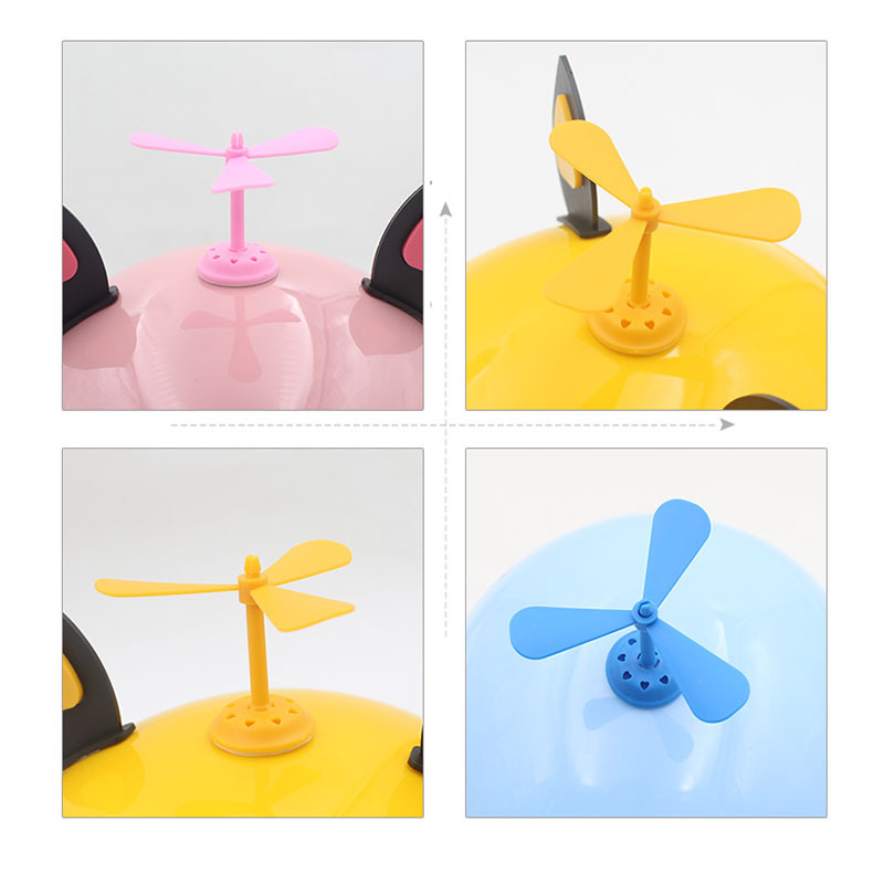 Motorcycle Electric Car Helmet Bamboo Dragonfly Decorations Sucker Rotating Children Safety Helmet Small Windmill Helmet Accessories