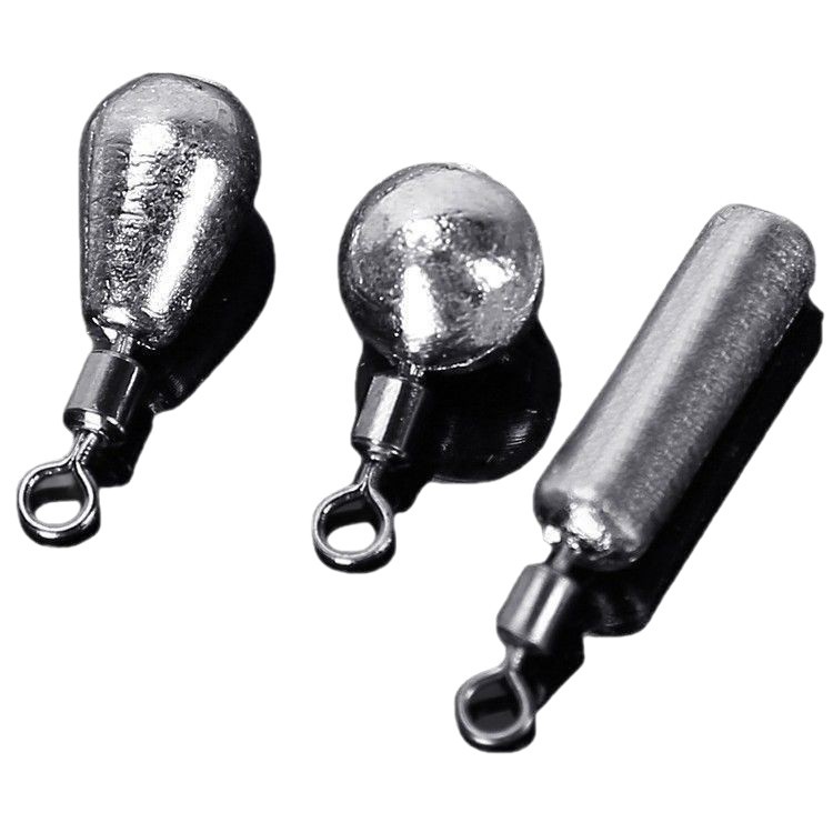 Free lead pendant eight-ring lead drop-shaped sliding lead rotating lead lump cylindrical spherical luya lead pendant free combination