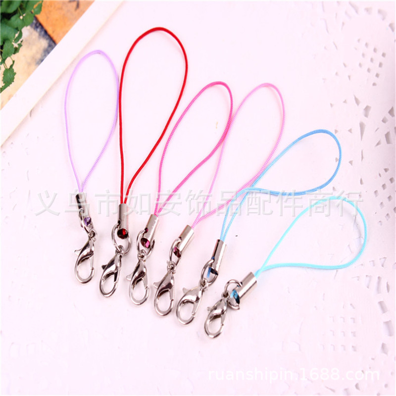 New Colorfulful Lobster Clasp Mobile Phone Lanyard Cartoon Polyester Key Doll Rope DIY Jewelry Manufacturer Wholesale Hot Model