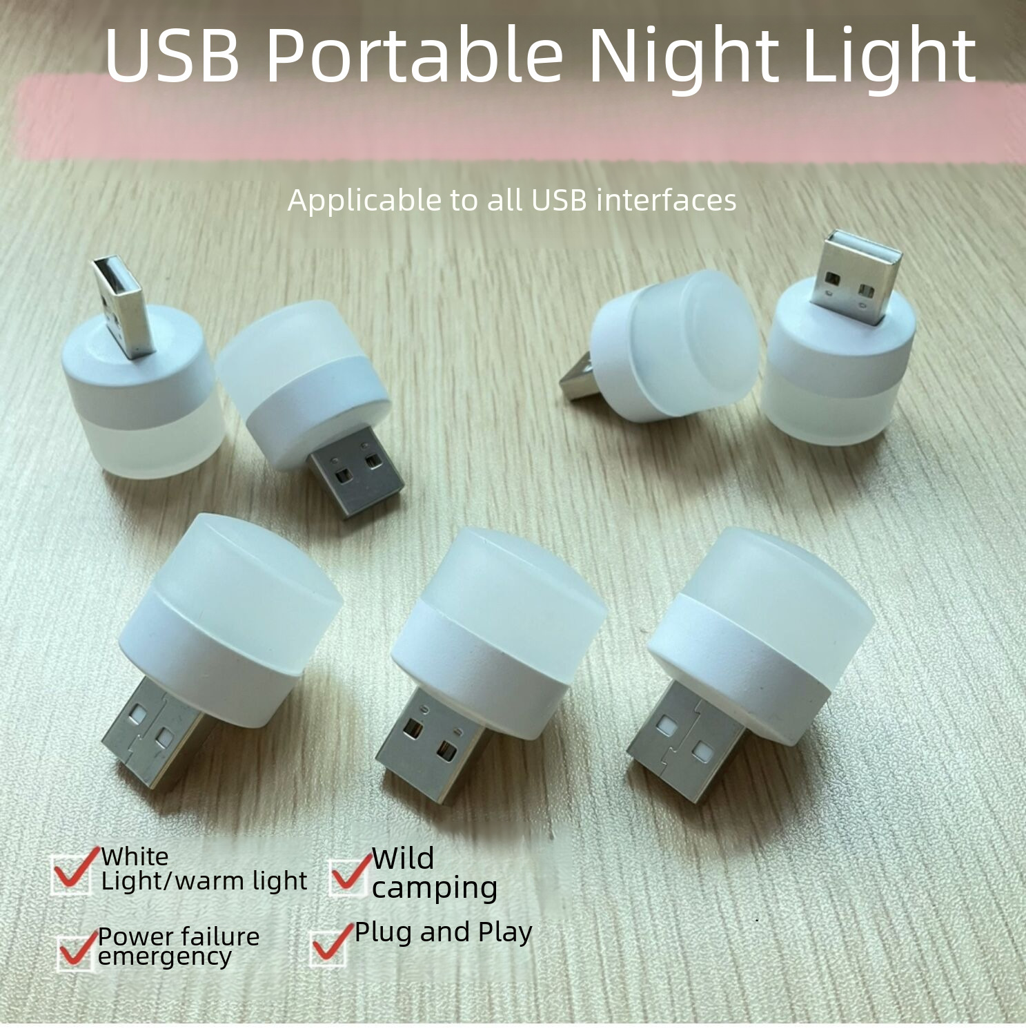 Wholesale USB Lamp, Eye Protection Lamp, Portable Lamp, Suitable for Power Bank, Dormitory Bedside Lamp, Mini Led Night Light
