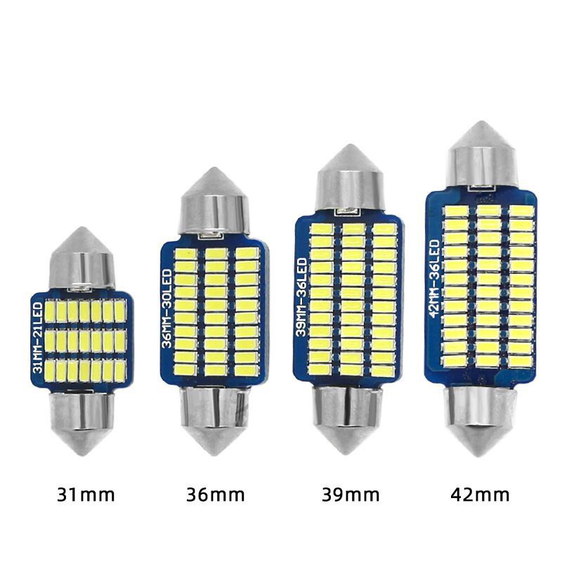 Car Led Roof Light Reading Light Double Tip 3014 31mm 36mm 39mm 41mm Indoor Light License Plate Light