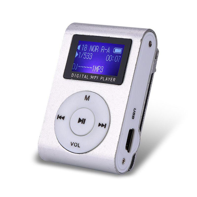 Metal with screen card with screen MP3 iron clip mini rack mp3 with screen card new mp3 player