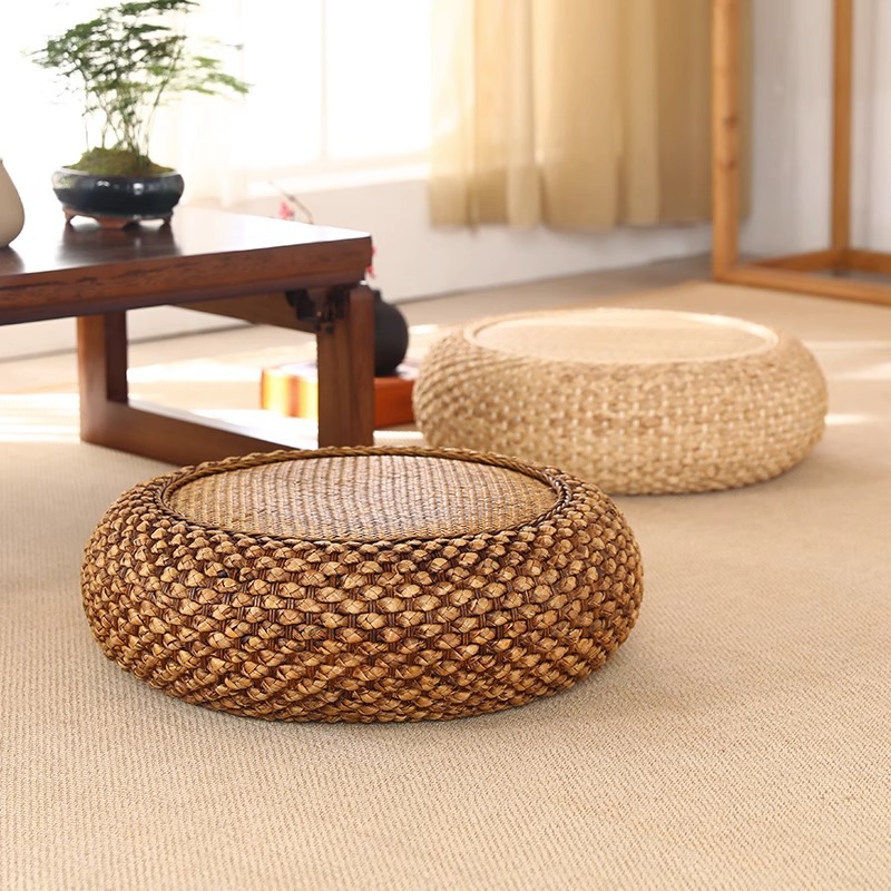 Straw Futon Cushion Tea Ceremony Household Japanese-Style Tatami on the Floor Meditation Zen Buddha Worship Mat Futon Floor Sitting Pier