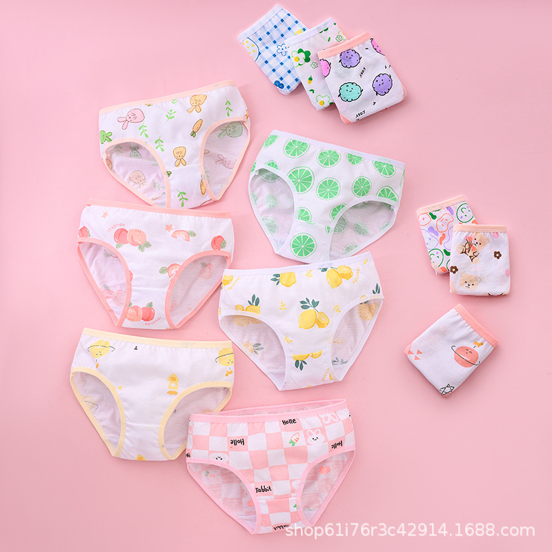 Брюки из хлопка для женщин 100% хлопок с милым принтом оптовая продажа детского нижнего белья