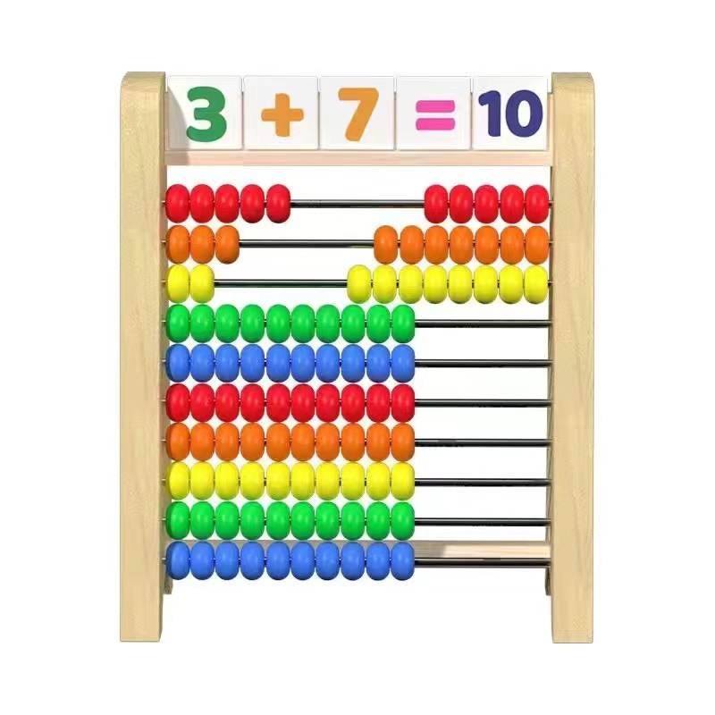 Calculation Rack Kindergarten Primary School Students Mathematics Arithmetic Stick Children's Bead Abacus Rack Abacus Addition and Subtraction Arithmetic Teaching Aware Early Education