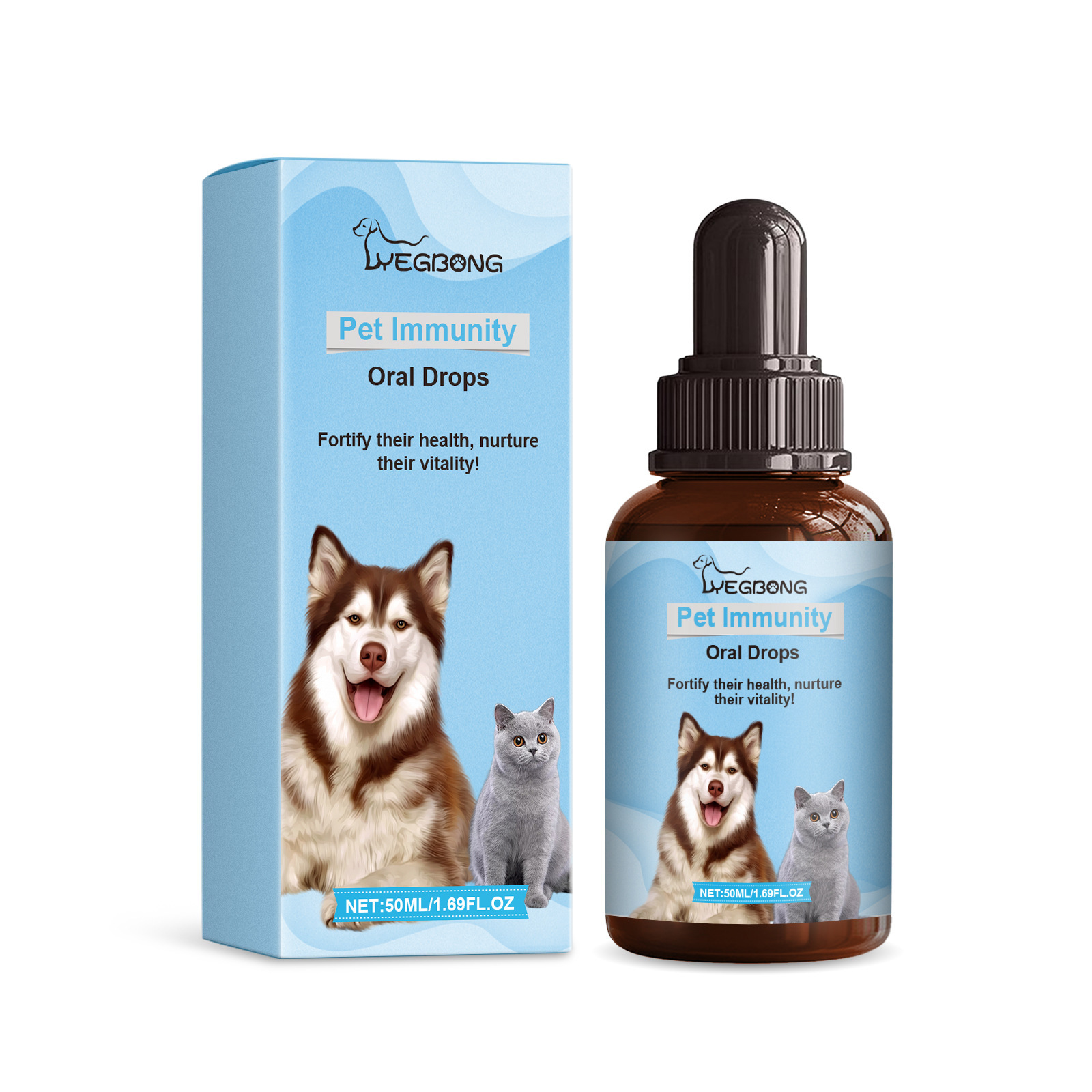 Yegbong Pet Immunity Oral Drops Special Supplementary Nutritional Immunity Health Drops for Cats, Dogs and Pets