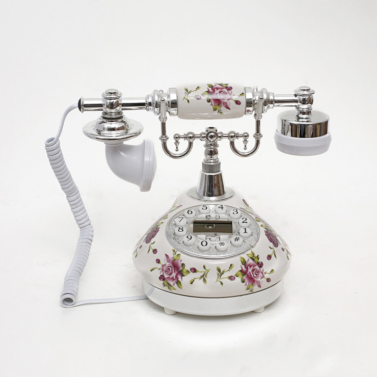 Zhizhen boutique landline telephone antique antique telephone European retro telephone creative pastoral ceramic telephone