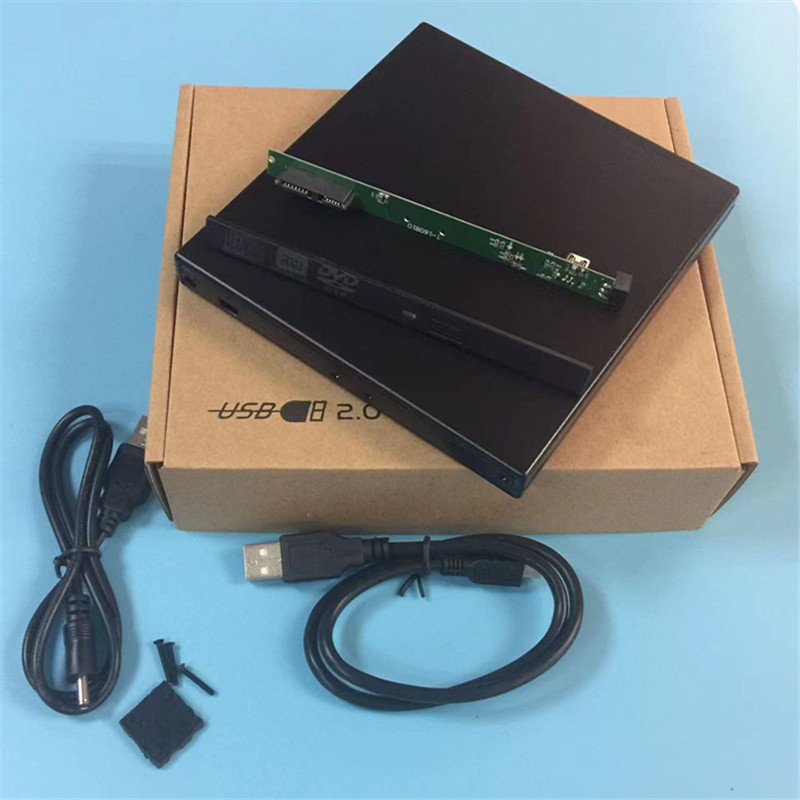 Notebook Dvd Optical Drive Sata/Ide to Usb2.0 External Box 12.7mm Universal Model Manufacturer Supply Conversion