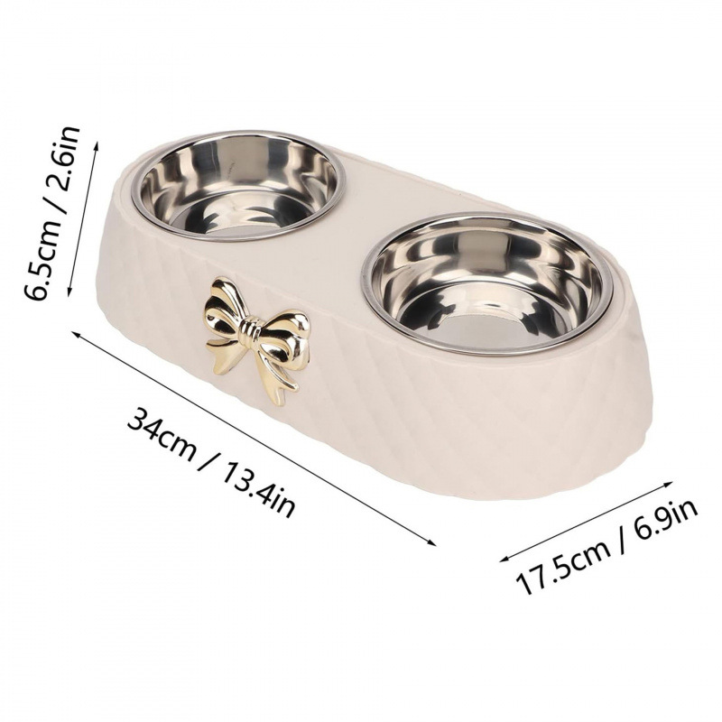 Миска для домашних животных из нержавеющей стали, миска для воды и еды для собак с функцией защиты от проливания
