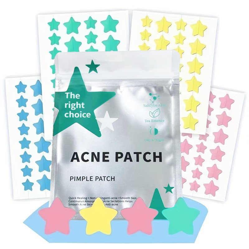 Manufacturer of Acne Scar Removal Star-Shaped Acne Patches Hydrocolloid Cross-Border Exclusive Supply Pentagram Essential Oil Concealer Patches to Absorb Pus