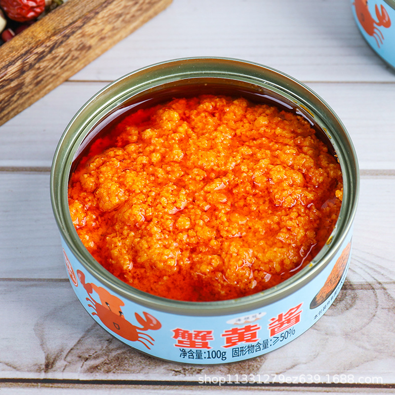 Canned Crab Roe Sauce Seafood Ready-To-Eat Canned Bibimbap Sauce for Meals Direct Supply for Douyin