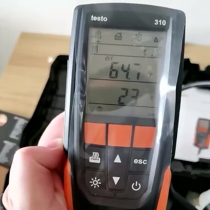 Testo Testo310 Boiler Flue Gas Analyzer Combustion Efficiency Detector Smoke Temperature Flue Gas Coo2 Tester