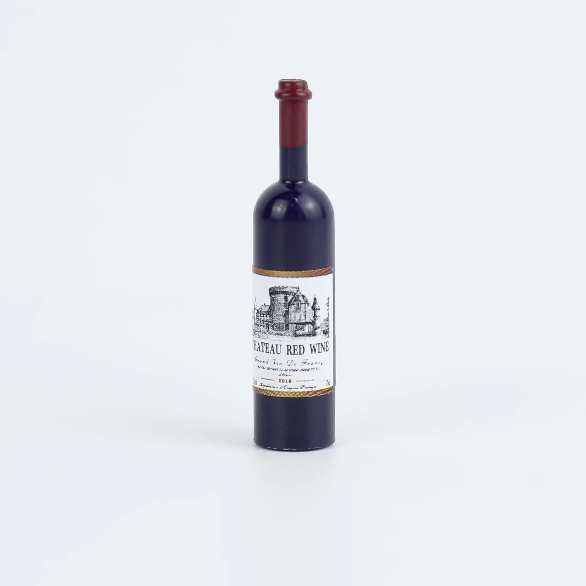 Miniature Mini Food Play Resin Red Wine Bottle Simulation Mini Doll House Accessories Beverage obll Pocket Creative