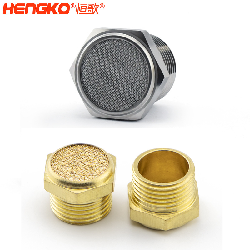 В наличии образец G1/2G1/8 глушителя для пневматического оборудования, компоненты интерфейса, снижение шума, нержавеющая сталь, медный глушитель